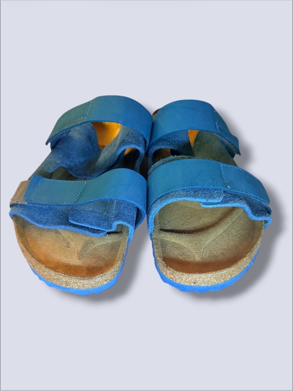 New! Birkenstock Blue Suede Two-Strap Sandals (44) (285) (US11) (No Box) - Picture 4 of 10
